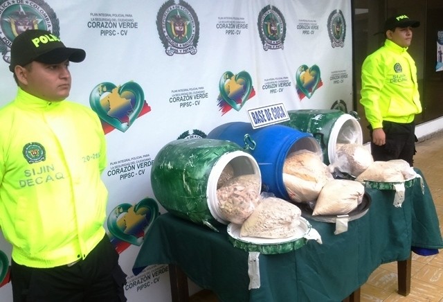 en curillo fueron incautados 82 kilos de base de coca la nación