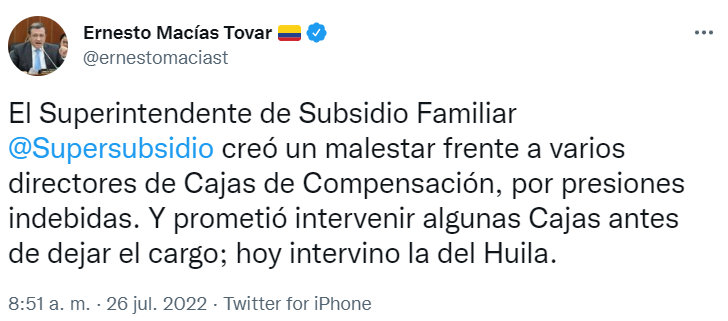 ¡Confirmado! Intervenida Comfamiliar del Huila 12 26 julio, 2022