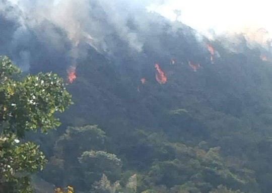 Active fires in 9 municipalities • La Nación