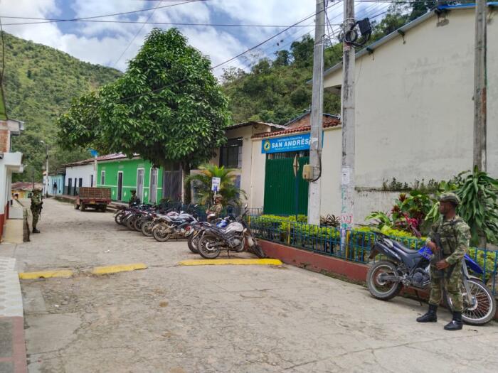 Una de las calles de San Andrés, municipio de Tello, norte del Huila.