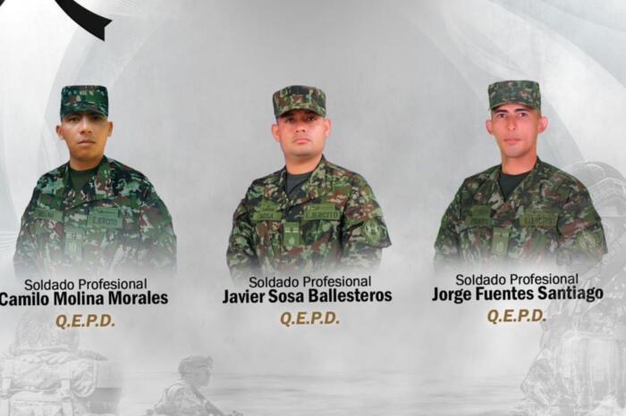 Four soldiers were murdered by dissidents in Cauca • La Nación