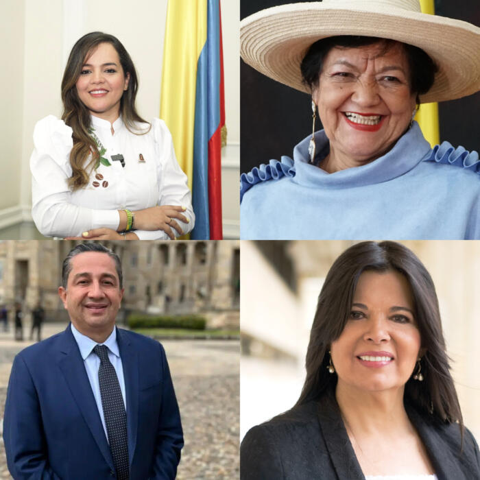 Luz Ayda Pastrana Loaiza, Leyla Marleny Rincón Trujillo, Julio César Triana Quintero y Flora Perdomo Andrade, representantes a la Cámara por el Huila.