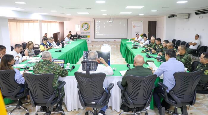 Consejo extraordinario de seguridad llevado a cabo en la Gobernación del Huila. 