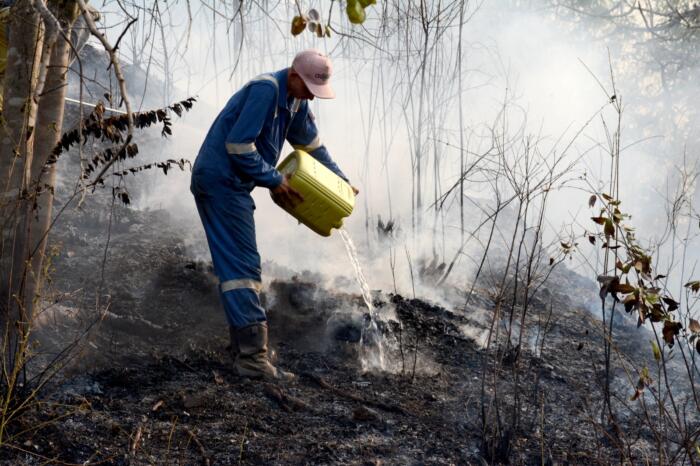 A nivel nacional, se informó sobre 19 incendios activos y 7 controlados.